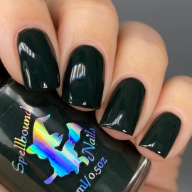 Spellbound Nails Black Eye - Handmade Black Creme Nail Polish