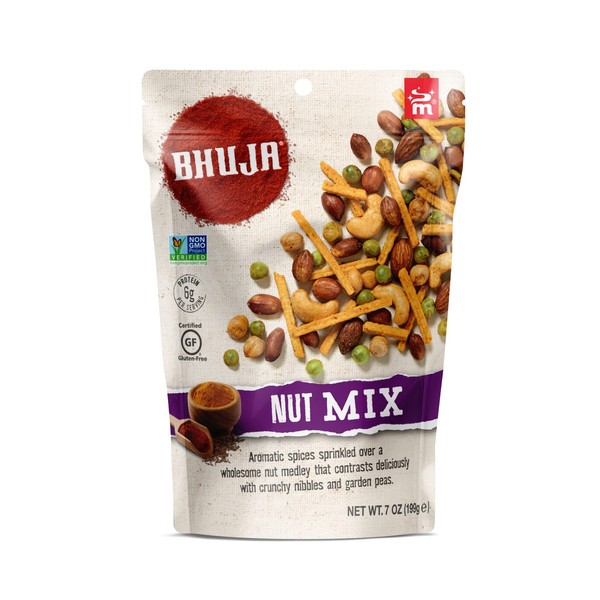 Bhuja Nut Mix, 7-ounce Bags (Pack of 6)