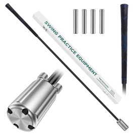 SOURRI Golf Swing Trainer Stick and Warmup Aid – Increase Swing Speed & Distance | Adjustable Weighted Golf Speed Training Aid for Indoor & Outdoor Practice