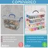 4-Tier Stackable Storage Container Box with 40 Adjustable Compartments, YOCOMEY