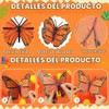 AmazingSpark - 12 decoraciones de mariposa monarca, naranja, 12/10/8
