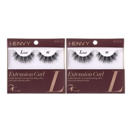 i-Envy 2 Pairs False Eyelashes L Curl Natural Lashes Salon Lash Extension Effect