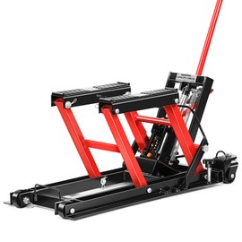 CAAP DRIVEN Steel Hydraulic Motorcycle ATV Scissor Lift Jack Hoist Stand with Wheels and Handle - 1500 lbs Capacity, 4.5-15" Lifting Range, CAAP-TOLS-MLJ-1500