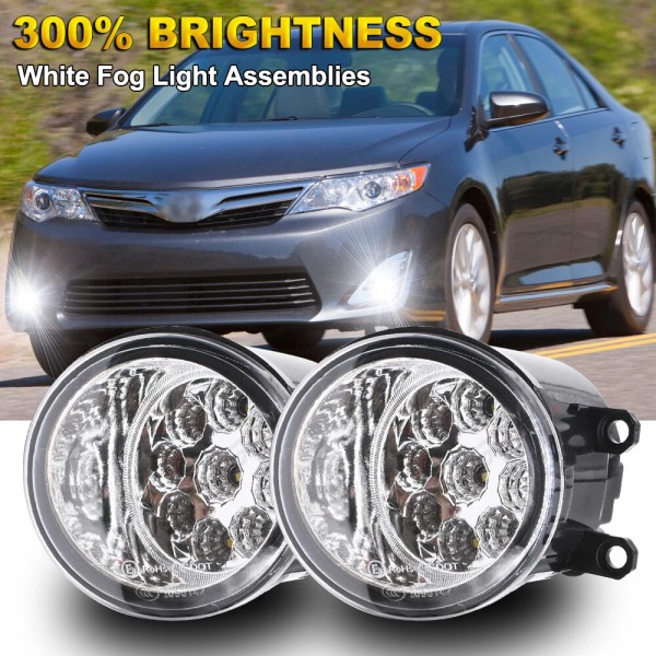 CHUSYYRAY For 2012-2014 Toyota Camry SE Front Bumper LED Fog