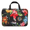 Conair Weekender-Toiletry Travel Bag-Makeup Organizer, Black Floral, 1 Count (Pack