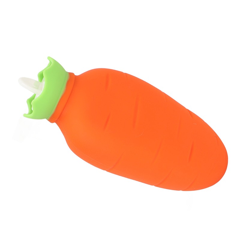 Carrot Hot Water Bottle Cute Silicone Microwaveable Anti Leakage Handheld