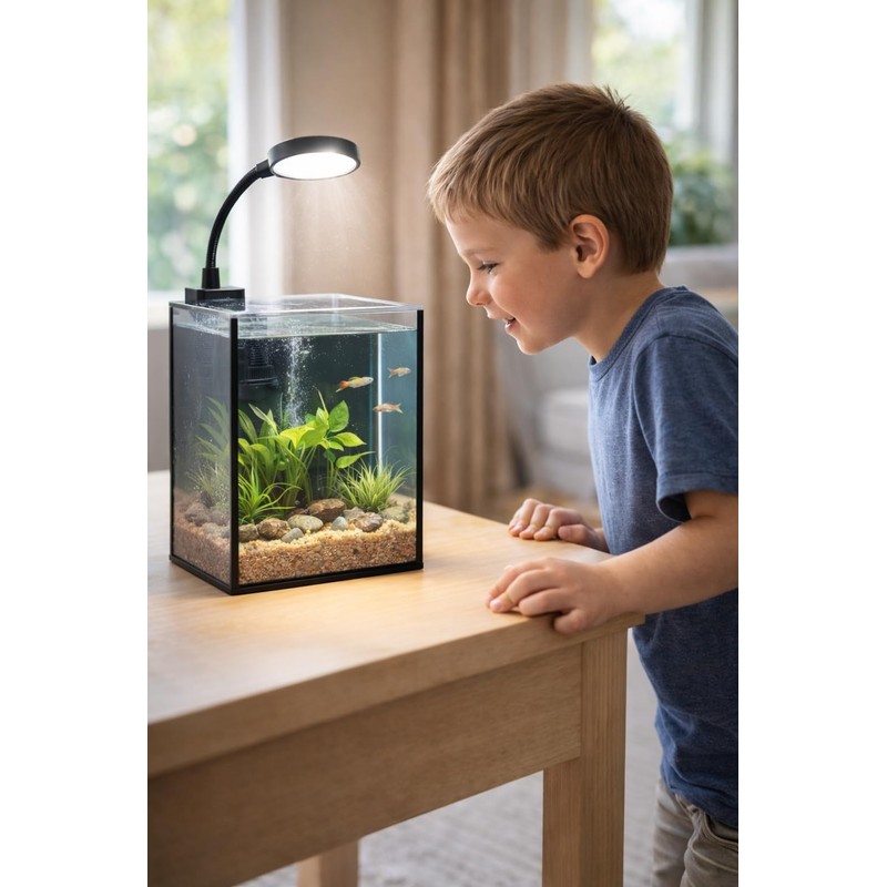 LYPHARD AQUARIUMS Mini Aquarium Set Fish Tank Shrimp Tank Snails