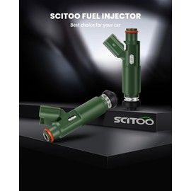 Injectors Kit,SCITOO 12 Holes Fuel Injector fit for 2000-2005 for Toyota Celica 1.8L, 99-2007 for Toyota Corolla 1.8L, 2003-2007 for Toyota Matrix 1.8L, 2000-2005 for Toyota MR2 Spyder 1.8L,Set of 4