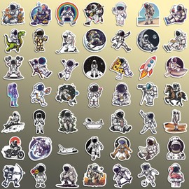 102 Pack Cute Astronaut Stickers for Kids,Space Stickers Vinyl Waterproof Stickers for Water Bottle Laptop,Space Theme Decals for Decor Party Favors