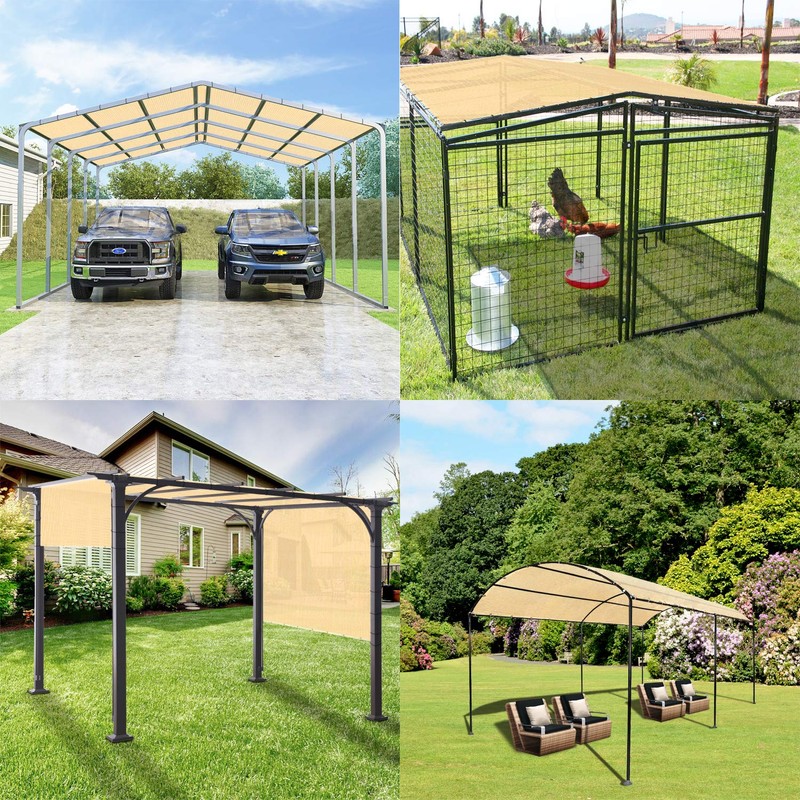 Windscreen4less Straight Edge Sun Shade Sail 6' x 15' Sun