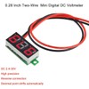 Greluma Pack of 5 0.28 Inch Mini Digital DC Voltmeter,