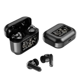 P3C Pro ANC TWS Earbuds with LCD Air Touch Screen Digital Display for 5.4 IPX5 Waterproof Real-Time US Ready Stocks Free Tariffscolor: Metal Gray, model number: X30