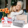 Craftique Grandma Gifts, Blanket with Letter & Floral Print, Grandma