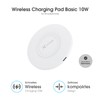 XLayer Ladegerät Wireless Charging Pad Basic 10W Qi-zertifiziert White