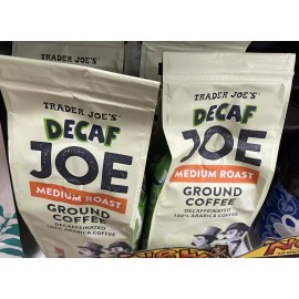 Trader Joe's 2 Packs Trader Joe's DECAF Joe Ground Coffee Meium Roast 14 oz Each Pack