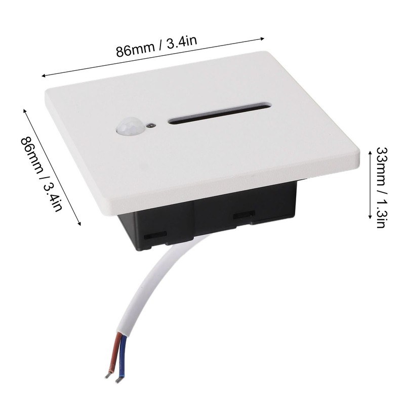 LED Step Light 3W Recessed Motion Seneor Dusk to Dawn