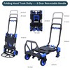 2-in-1 Hand Truck Dolly Foldable,330LB Capacity Hand Dolly,Folding Hand Cart