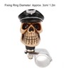 Skull Shape Steering Wheel Spinner 3cm Diameter Metal Resin Turn