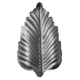 UHRIG Wrought Iron Ornament, Decorative Calla Leaf Forged Made of Steel, e.g. for Window Grille, Fence, Railing etc.