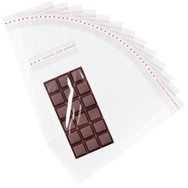 Yeaban 4”x9“ Cookie Bags – 200 Pack, Clear Self-Sealing Cellophane Bags, Resealable Treat Bags for Candy Snack Cookies Baked Food and Party Favors