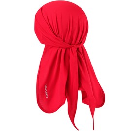 YANIKY Bandana Men's - Breathable Headscarf Summer Durag, Face Bandana Head & Neck Protection Bandana Cap Women's Multifunctional Scarf 3 in 1 Elastic Neckerchief Sports Bandana Head Scarf, red