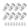 ZUJIACUN 8 Pcs Clear Plastic Curtain P Clips, Child Safety