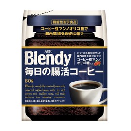 AGF ブレンディ 毎日の腸活コーヒー袋 80g 【 インスタントコーヒー 】 【 水に溶ける 】 【 詰め替え 】 【 マンノ オリゴ糖 】