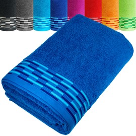 Lashuma Lugano XXL Sauna Towel Royal Blue Lounger Towel for Sauna, Pool and Beach 80 x 200 cm