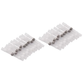 MC Power Solder Connectors, Set of 20, Heat Shrink Tubing with Solder, Cable Connector, Waterproof, 1.7 mm Diameter, White, Fast, Secure Cable Connection