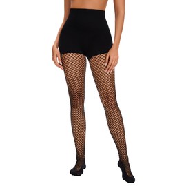 LIRASDIS Shapewear Leggings for Under Dresses, Tummy Control High Waist Thigh Slimmer Compression Pants, Fishnet Pantyhose Black