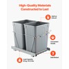 VEVOR Pullout Trash Can for Kitchen Cabinets, 35 QT x2
