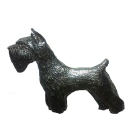 SCHNAUZER Cropped Dog Fine PEWTER PIN Jewelry Art USA Made