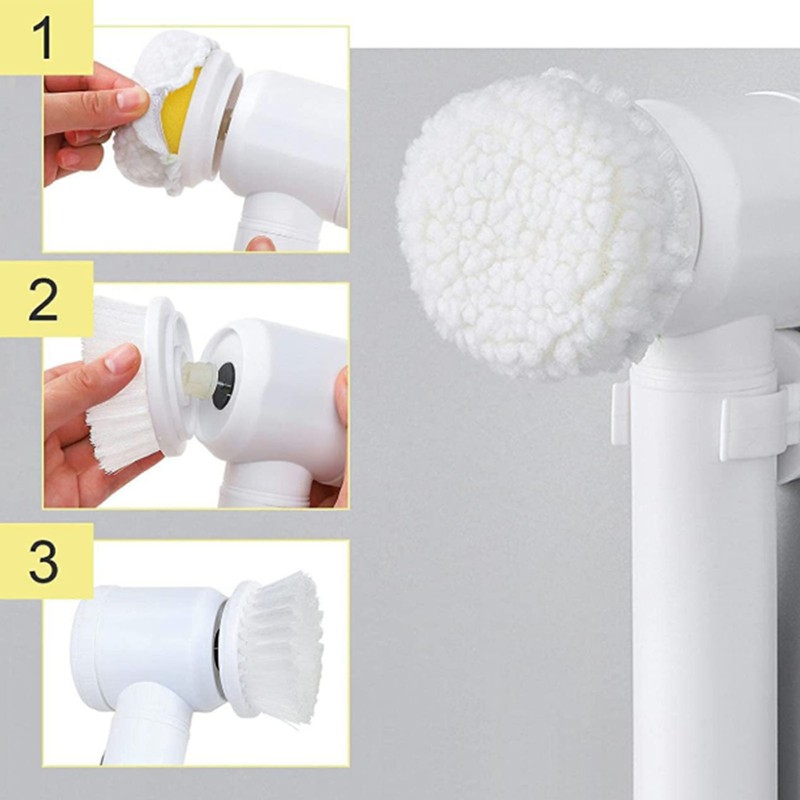 Electric Spin Scrubber Professional Cordless USB Rechargeable Automatic Handheld Cleaning