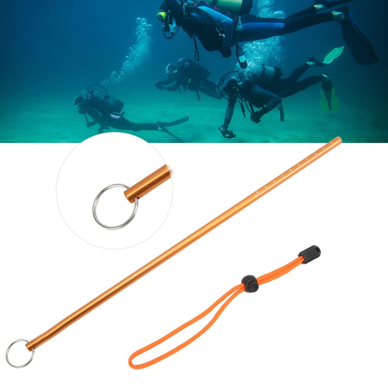 Diving Pointer Stick Aluminum Alloy 35cm Multifunctional Underwater Rod with