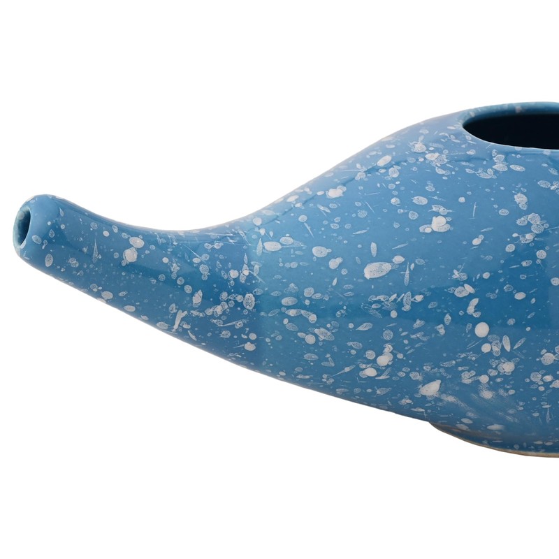 Ceramic Neti Pot, Premium Handcrafted Durable, Dishwasher Safe 225 Ml.