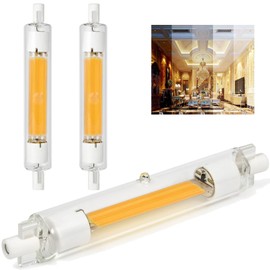 TOWBEBER R7s LED Bulb 118mm Dimmable 4rd Generation, 10W Double Ended J118 Base T3 LED Replacement for Halogen 100W Light Bulbs, 1100lm Sapphire COB Bulb 3000K Warm Light CRI 85 (2PCS)