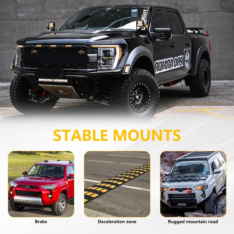 Riasdy F150 Hood Light Mount Brackets, Ditch Light Brackets Front