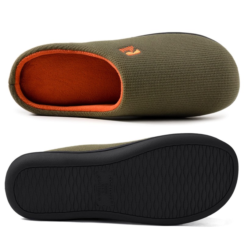 RockDove Men's Original Two-Tone Memory Foam Slipper, Size 15 US