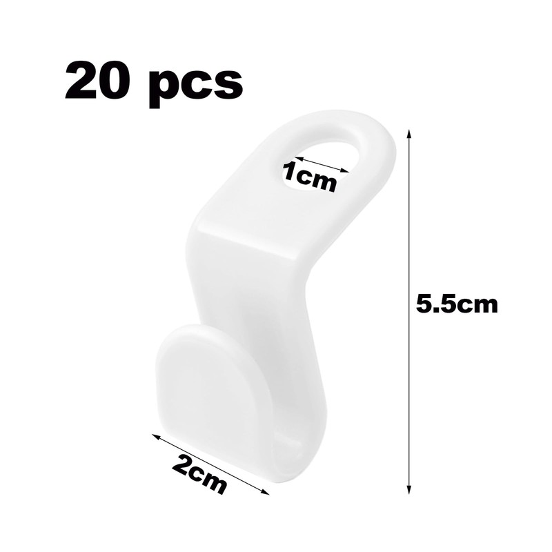 Pack of 20 Clothes Hangers, Space-saving, Clothes Hangers, Hooks for