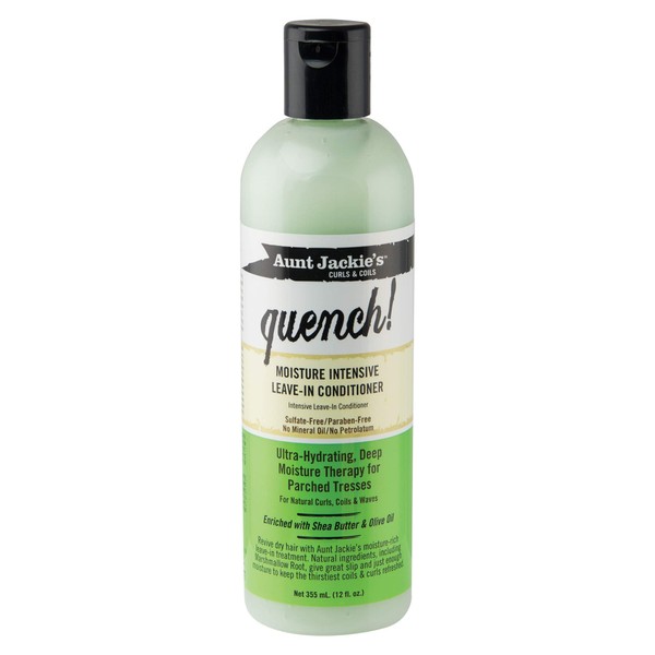 Aunt Jackie's Quench Moisture Intensive Leave-in Conditioner, Shea butter & Olive Oil, 12 Fl.Oz