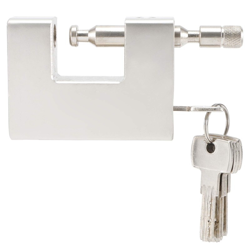 , High Security Padlock Rectangular Thick Shackle AntiTheft Iron D