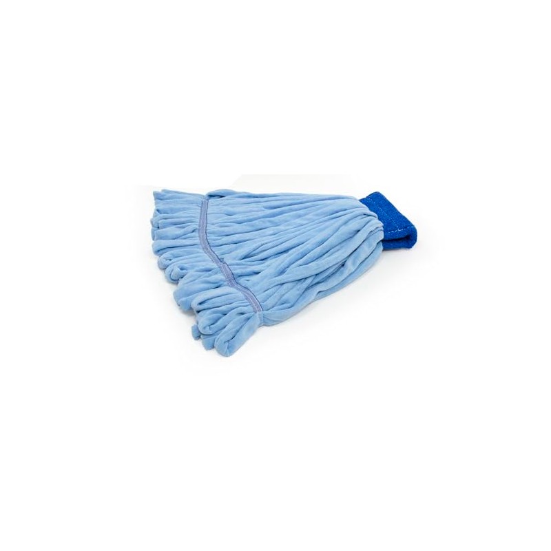 MOP38-BLB Microfiber Tube Mop, Launderable, Lightweight, Blue Large
