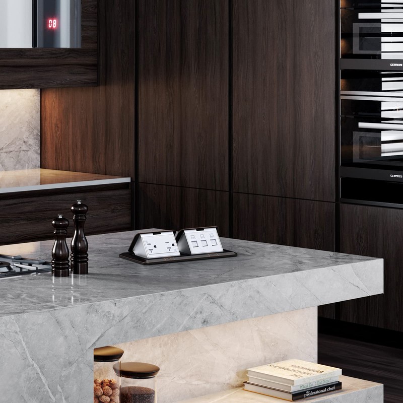 Dual Pop-Up Floor Box Electrical Kit (TR-20A, Oil Rubbed Bronze)…