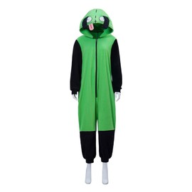 VEECOOCOS Zim Cosplay Costume Adult Zim Onesie Pajamas-M Green