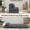 Folding Sofa Bed, One-Piece High-Density Foam Sleeper Chair, Grey, Twin