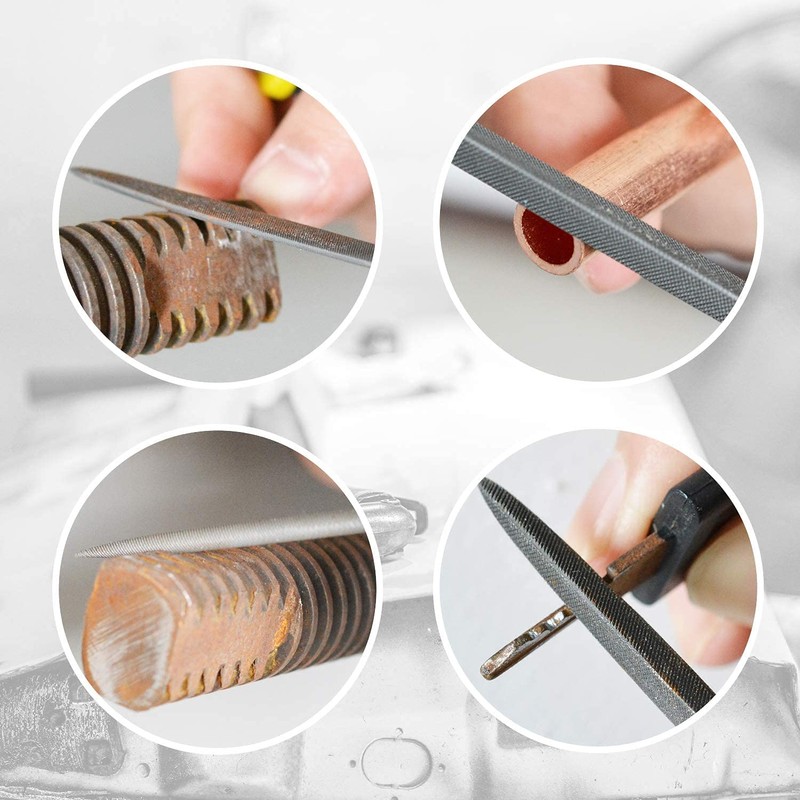 Utoolmart Carbon Steel Needle File, 10-Pieces Mini Steel Needle File
