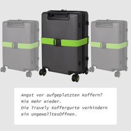 Green Suitcase Strap 198 cm Luggage Strap Long Suitcase Luggage Straps Suitcase Strap Set of 2 Adjustable Suitcase Luggage Straps Luggage Strap for Suitcases