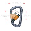 Climbing Carabiners, Auto Locking Carabiner Clips Heavy Duty for Rock