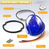 BJZ 4Pcs Blue Watermelon LED Strobe+Constant Marker Lights Dual Function