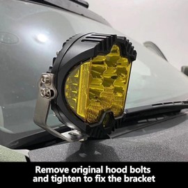 hilopexi 2Pcs A Pillar LED Mounting Bracket Kits fits 2014 to 2021 Toyota Tundra Hood Ditch Side Led Pod Brackets Work Light Sport Light Mount Bracket Holder Accessories
